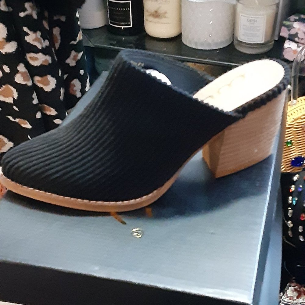 CCOCCI VICKY BLACKY CORDUROY MULE CLOGS SLIDES